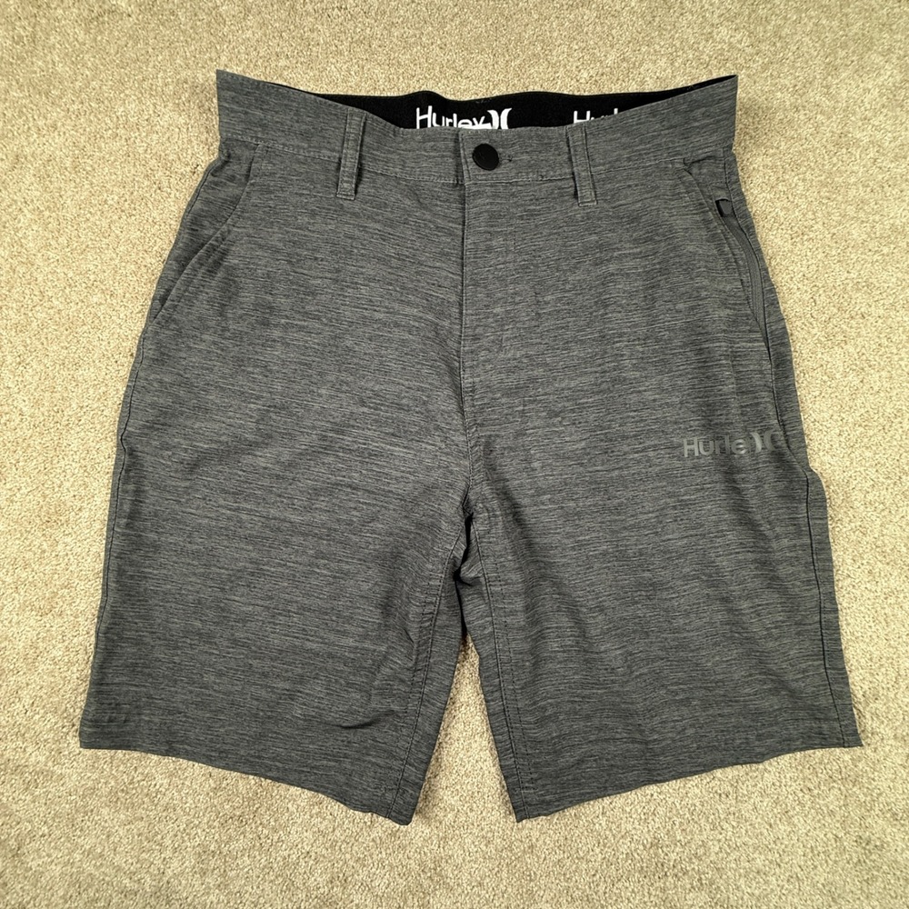 Hurley Mens Hybrid Shorts Size 30 Charcoal Gray Heather Quick Dry Board Shorts